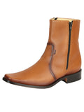 Botin Vaquero Casual de Vestir Besserro doble Cierre Piel cabra Premium