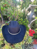 Western Style  Straw and Faux Felt Cowboy and  Cowgirl Straw Hat, Sombrero y texana hombre y mujer