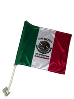 Car Flags ,Car Flag Mexico Flag Outdoor with Mexican Flag and Car Flag Pole, Car Logo Window Clip Can be Clipped to Most Windows Double Sided Fla
